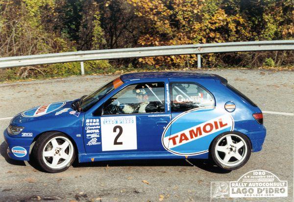 Marco e Laura Gianesini in gara al Rally dell'Autoconsult (09/11/2003)