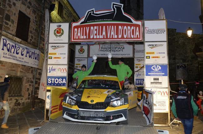 Marco Gianesini e Mirko Franzi al Rally della Val d'Orcia (09-10/02/2019)